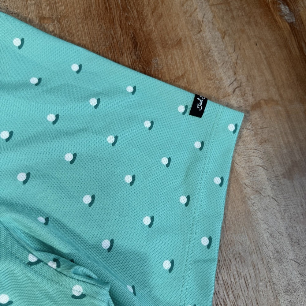 NEW Bad Birdie Aim Point Pique Polo Shirt Mens XXL Dusty Jade Golf Ball $78 - Picture 5 of 5